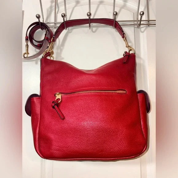 🍒 COACH Pennie Shoulder Bag - Crossbody in Red Pebble Leather - C6152 - Picture 10 of 16